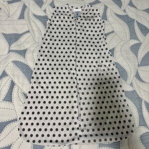 Halo White Sleep Sack with Gray Polka Dots